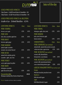 Cold-pressed vegetable juice bar Galway